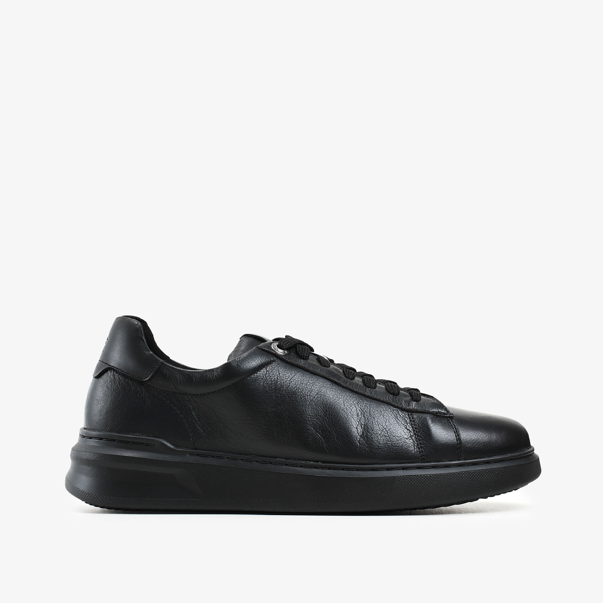 Tênis Masculino Preto Couro