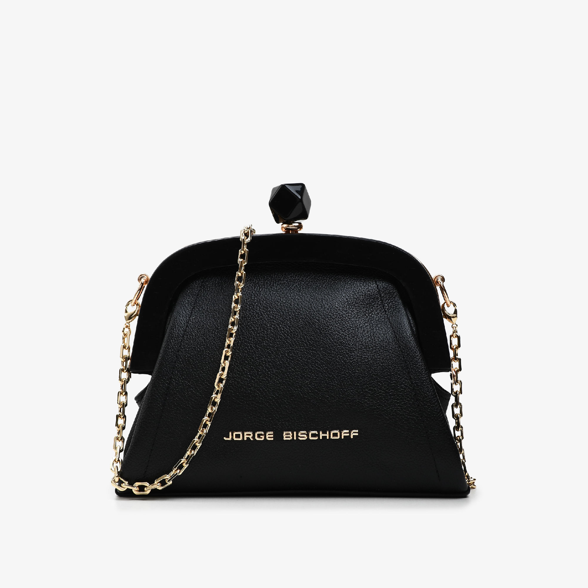 Bolsa Clutch Preto Couro