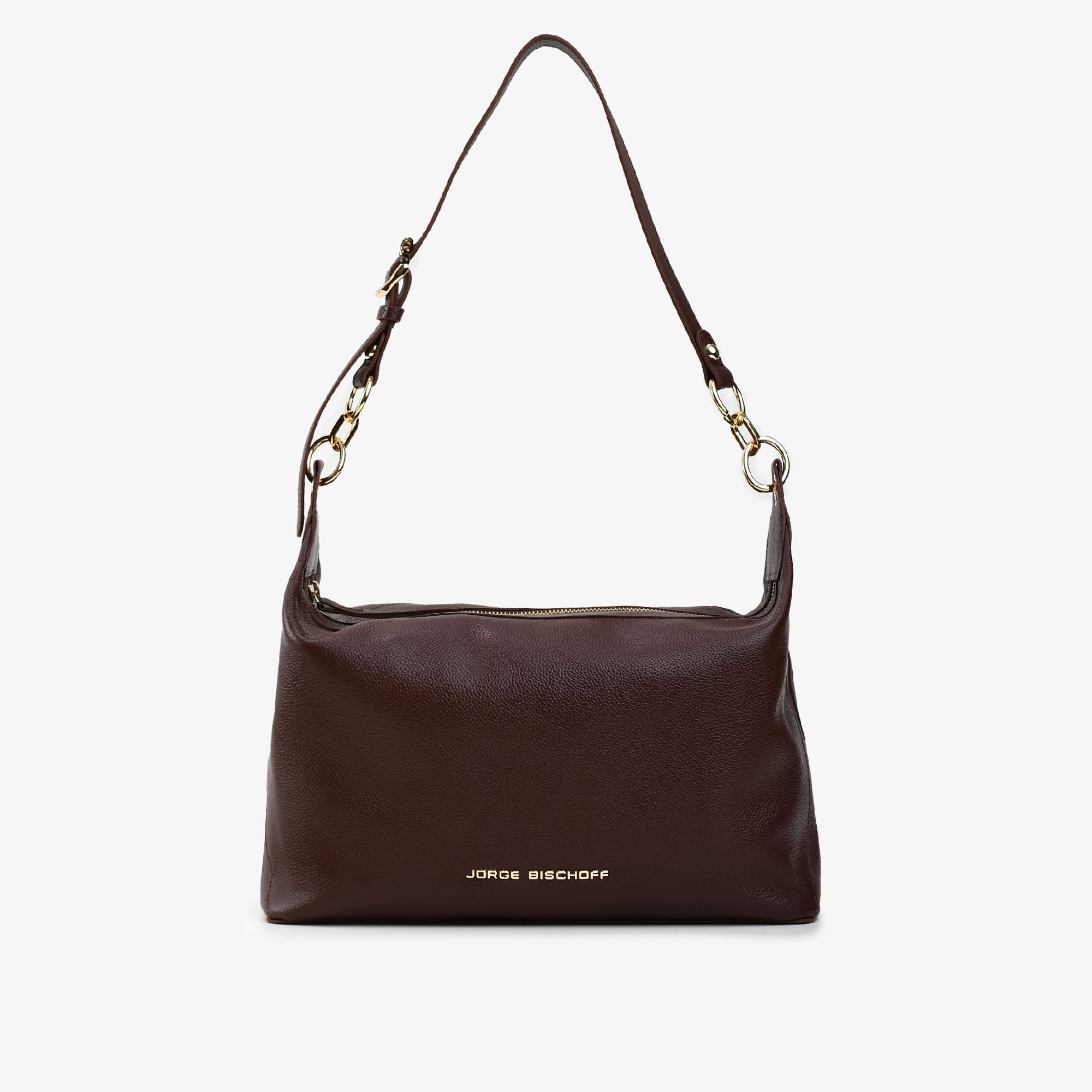Bolsa Hobo Marrom Café Couro