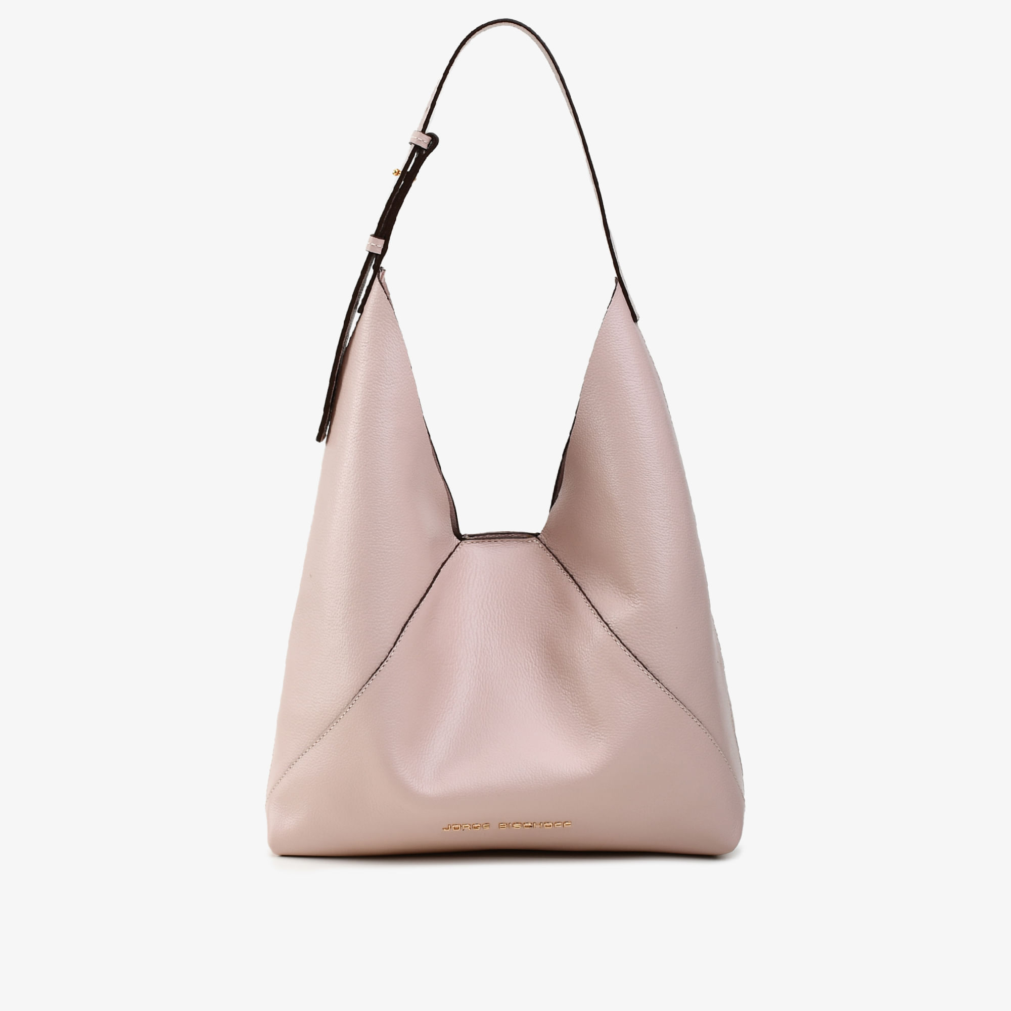 Bolsa Hobo Nude Turmalina Couro