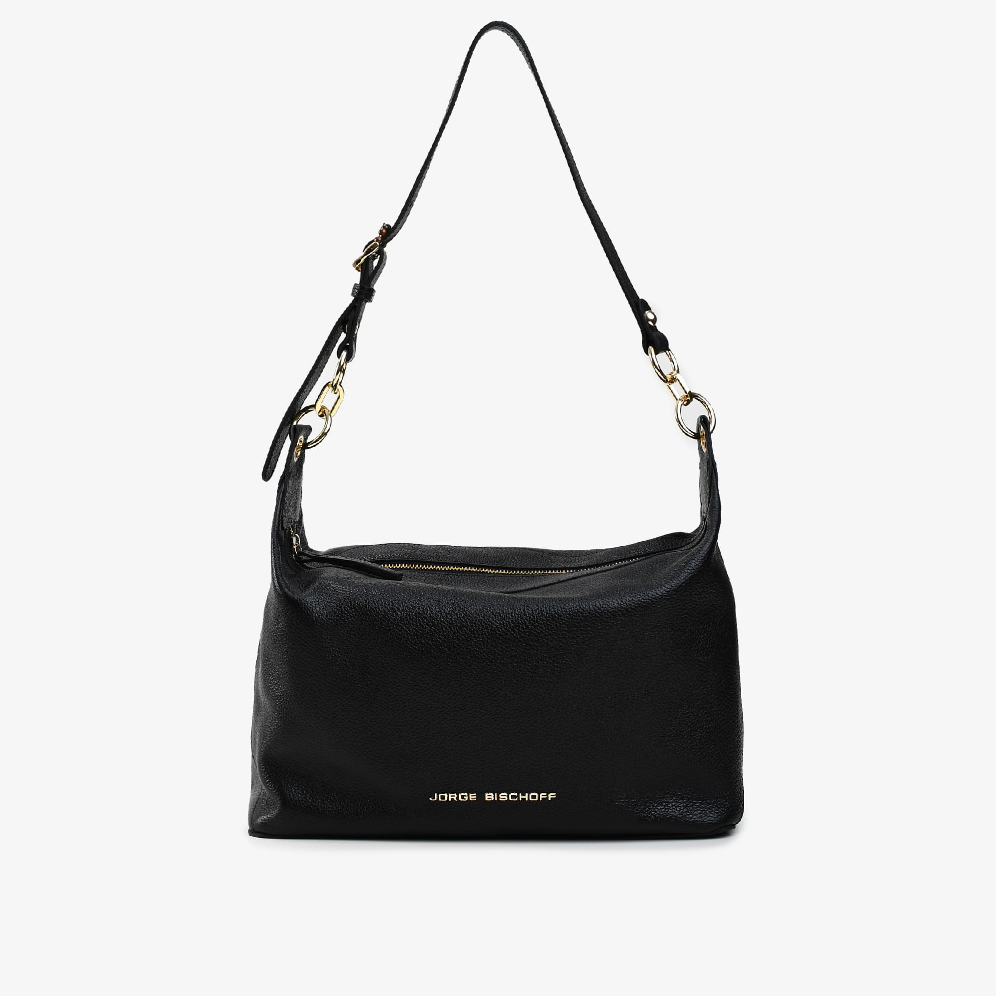 Bolsa Hobo Preto Couro