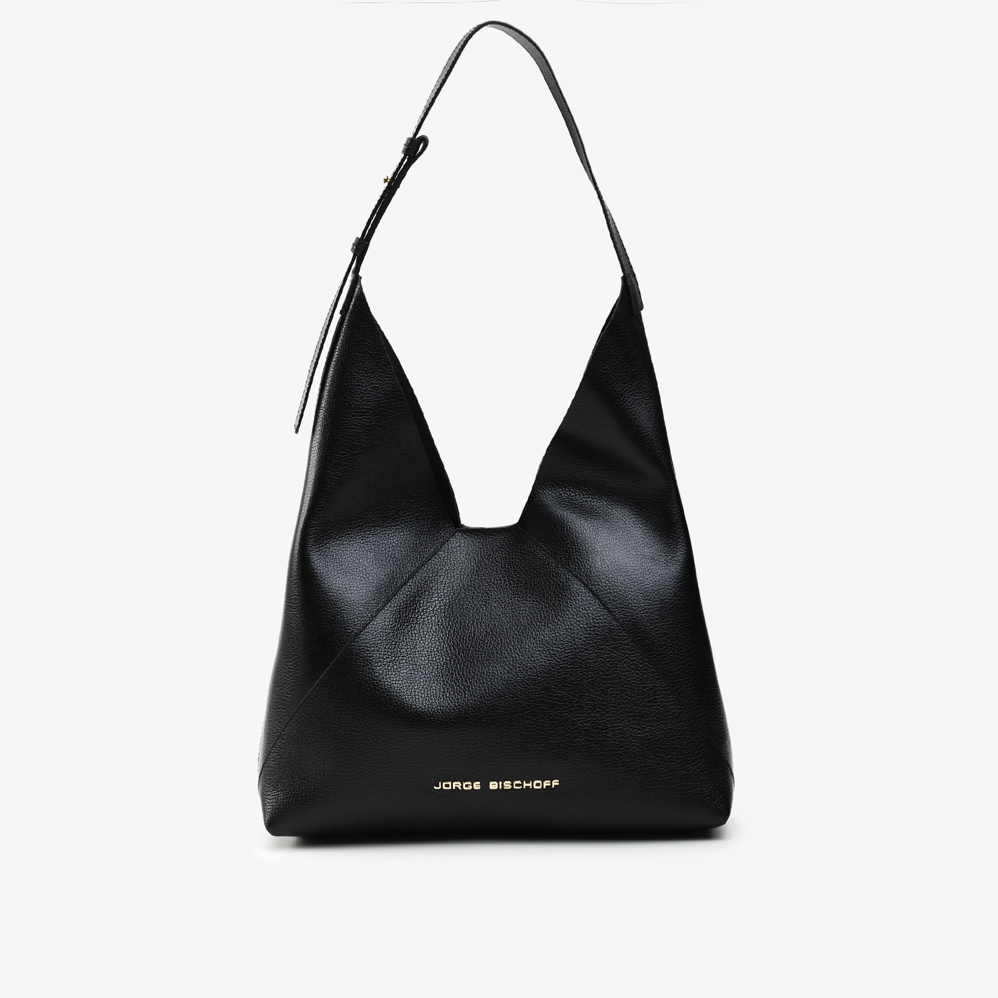 Bolsa Hobo Preto Couro
