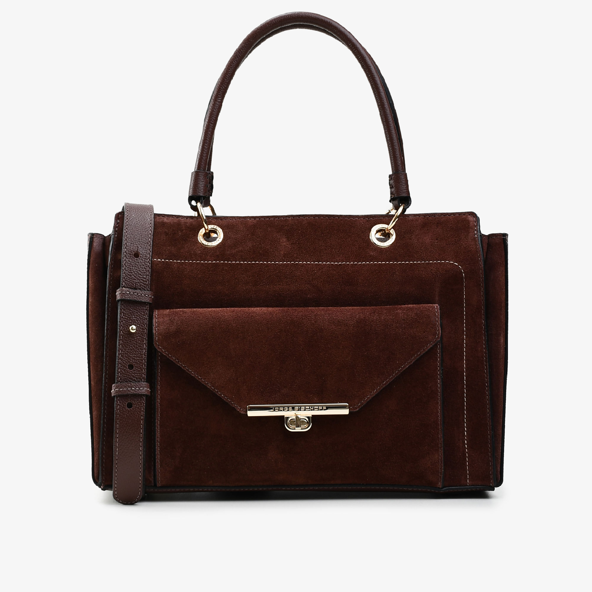 Bolsa Tote Marrom Café Camurça