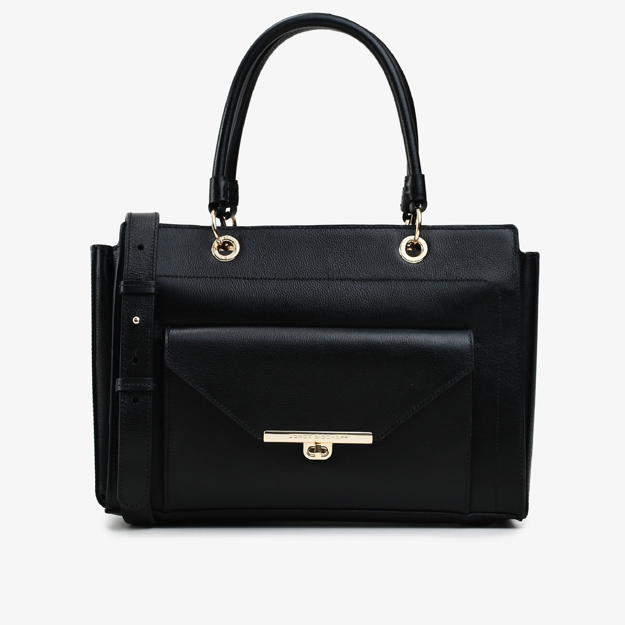 Bolsa Tote Preto Couro