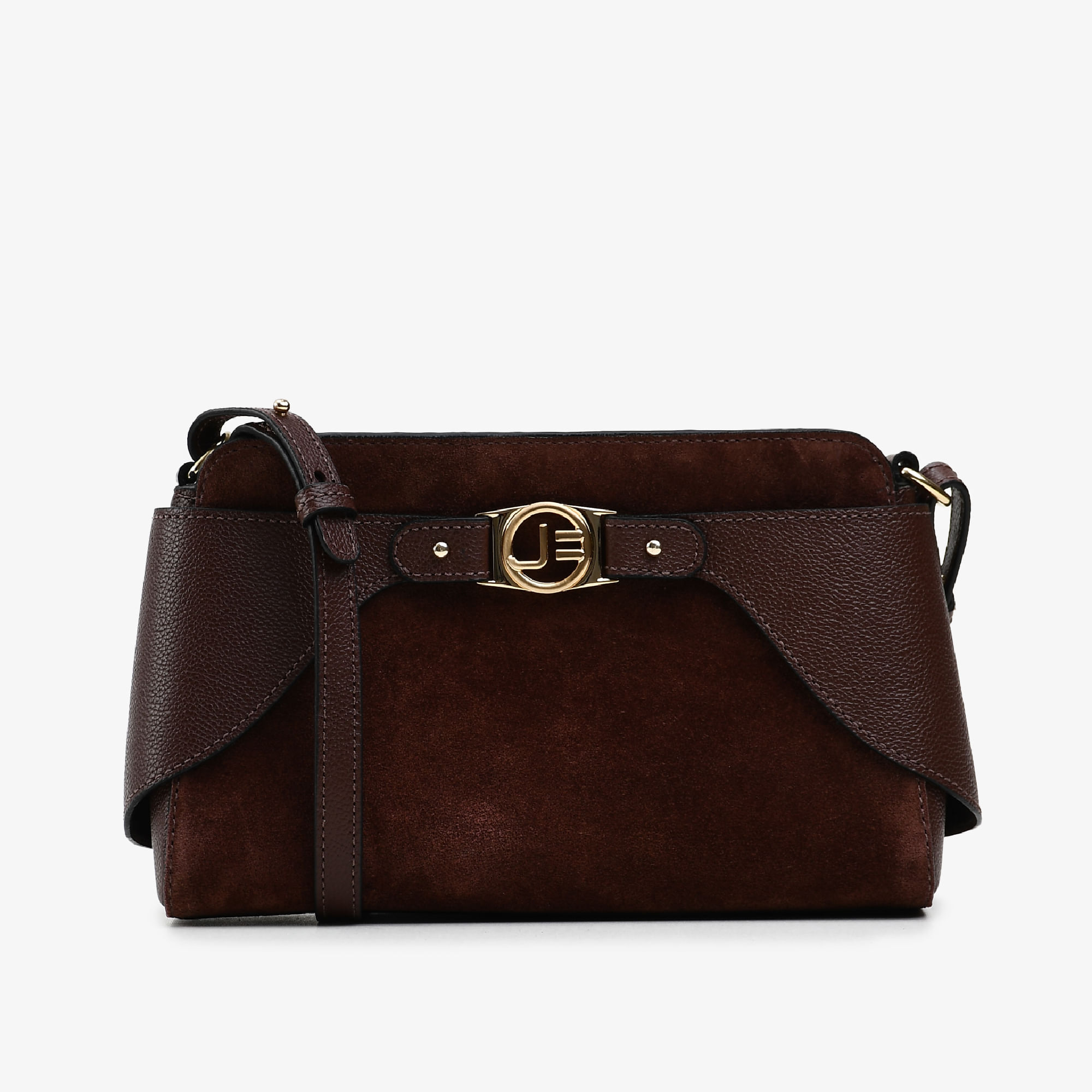 Bolsa Transversal Marrom Café Camurça