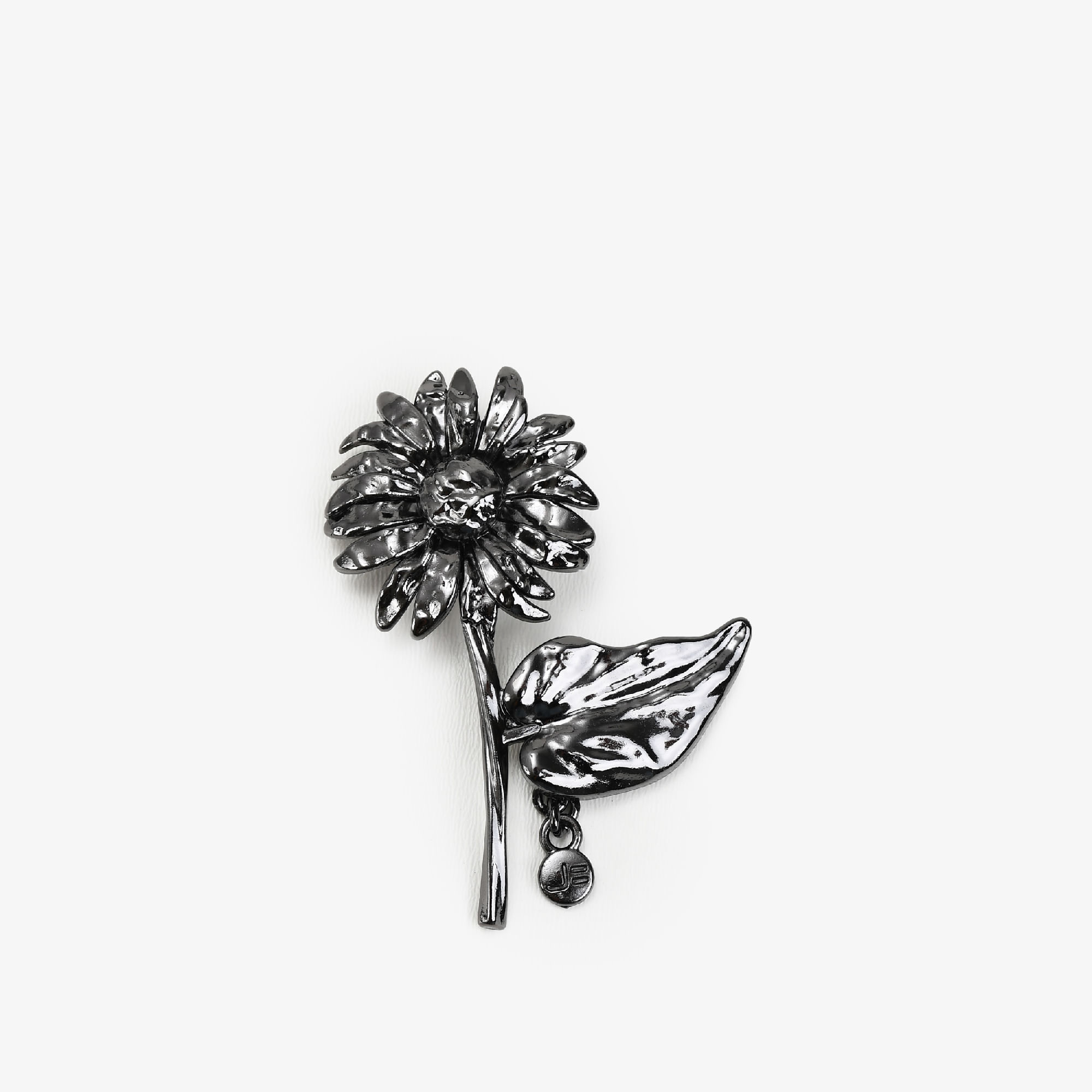 Broche Flor Metal Grafite JB