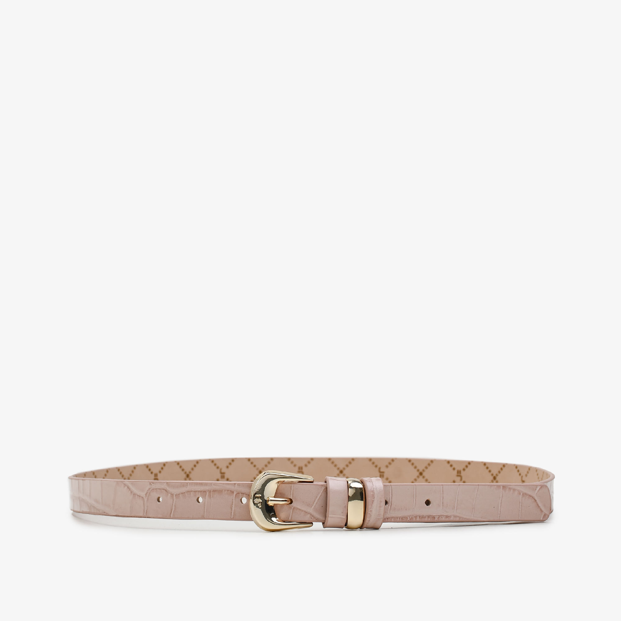 Cinto Nude Turmalina Couro Croco