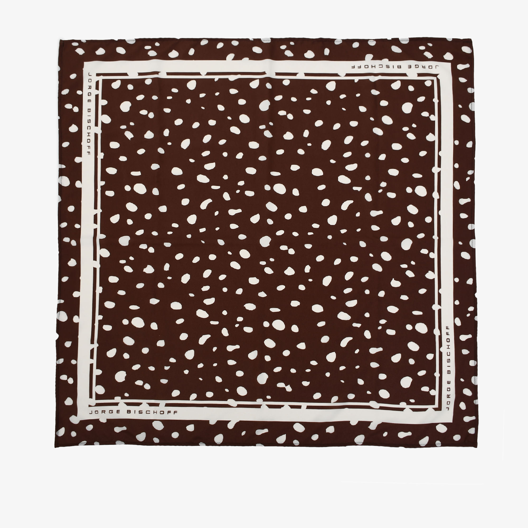 Lenço Acetinado Estampado Selvagem 70x70