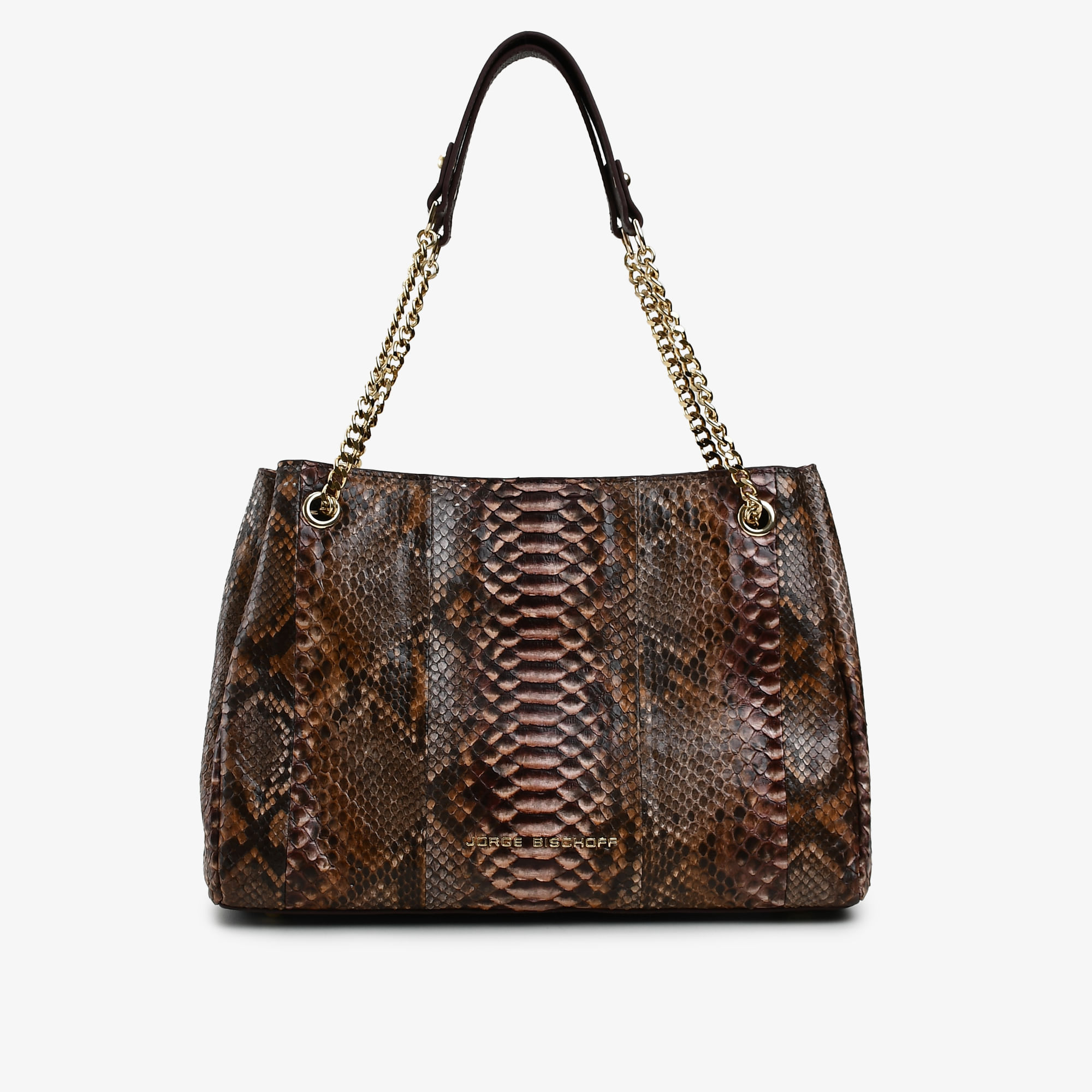 Bolsa De Ombro Marrom Florença Cobra Python