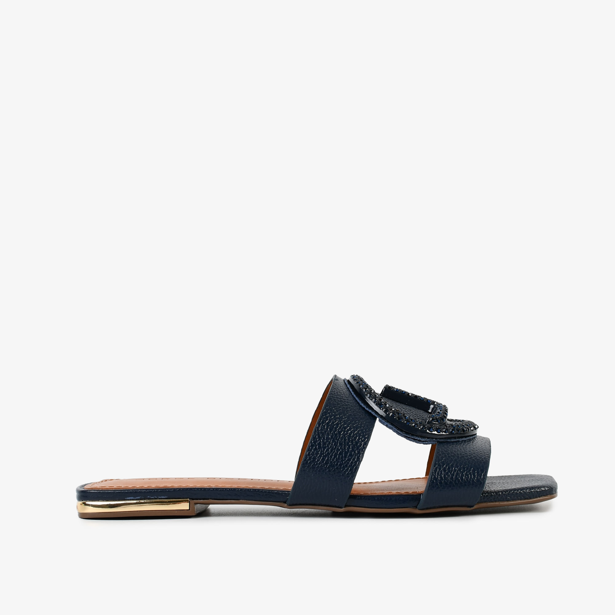Chinelo Marinho Lunar Couro