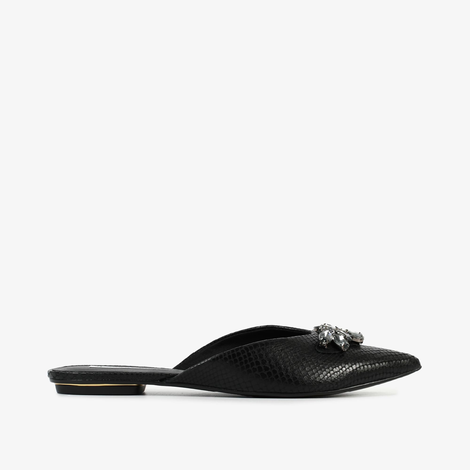 Mule Preto Couro