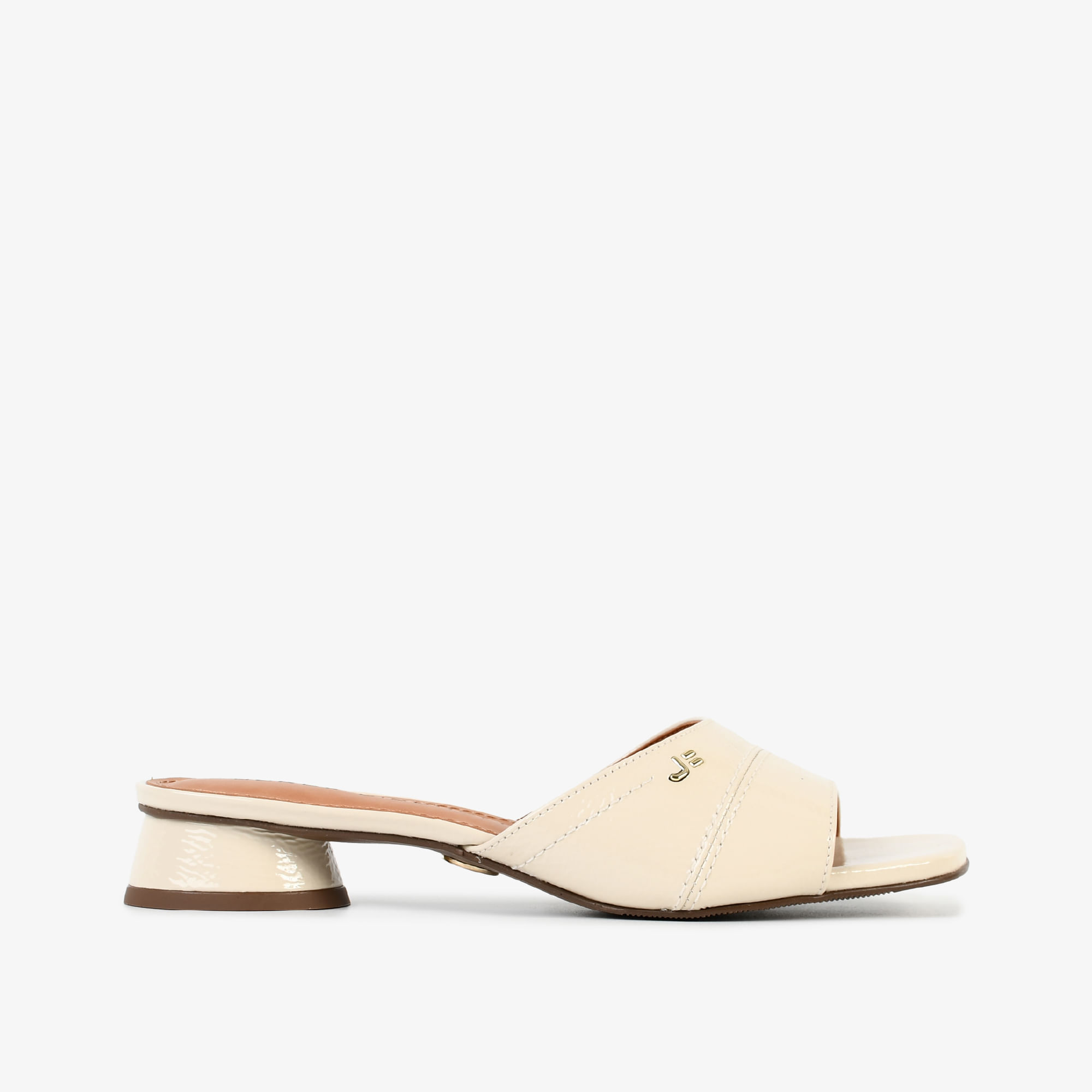 Tamanco Off White Bruleé Verniz