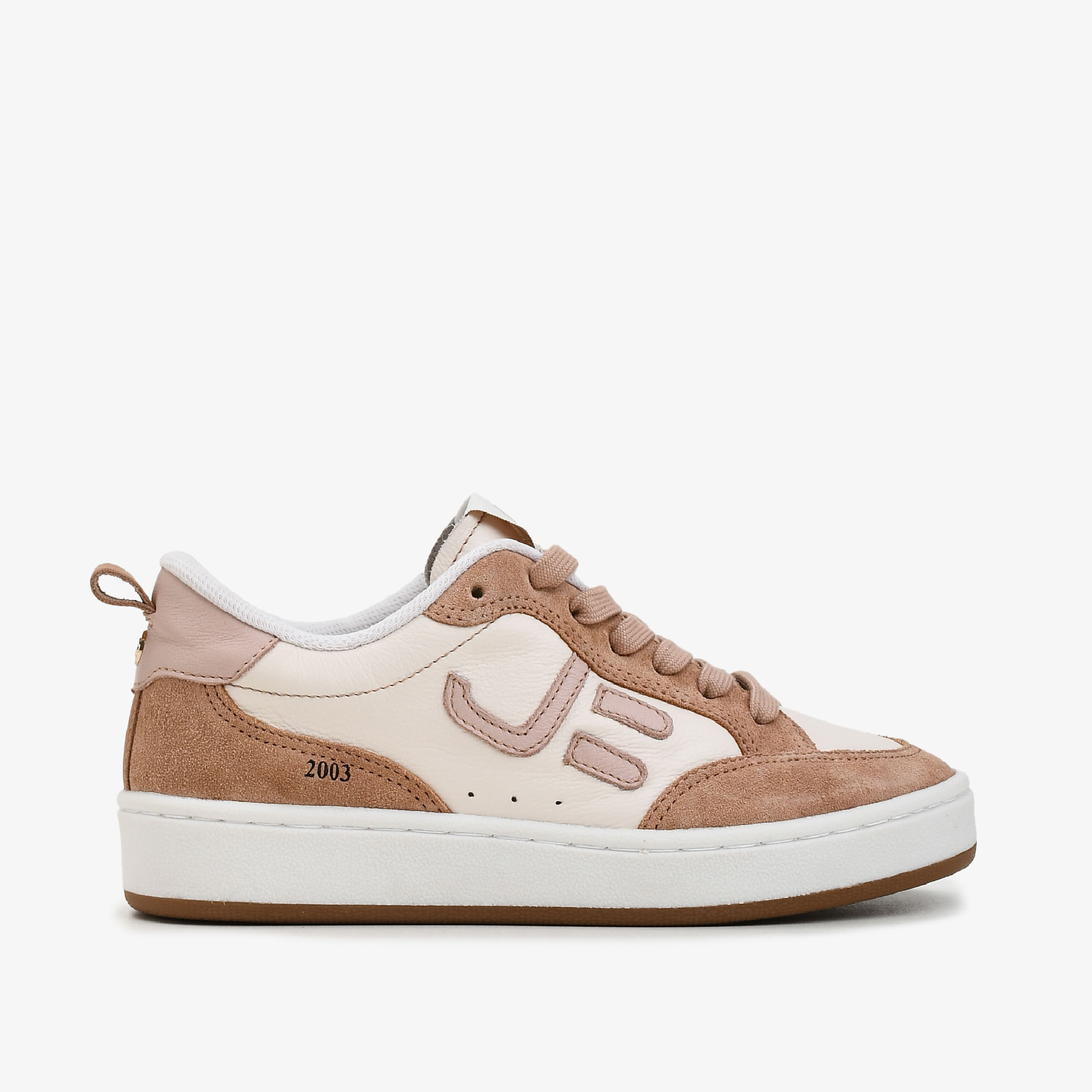 Tênis Off White Algodão Couro
