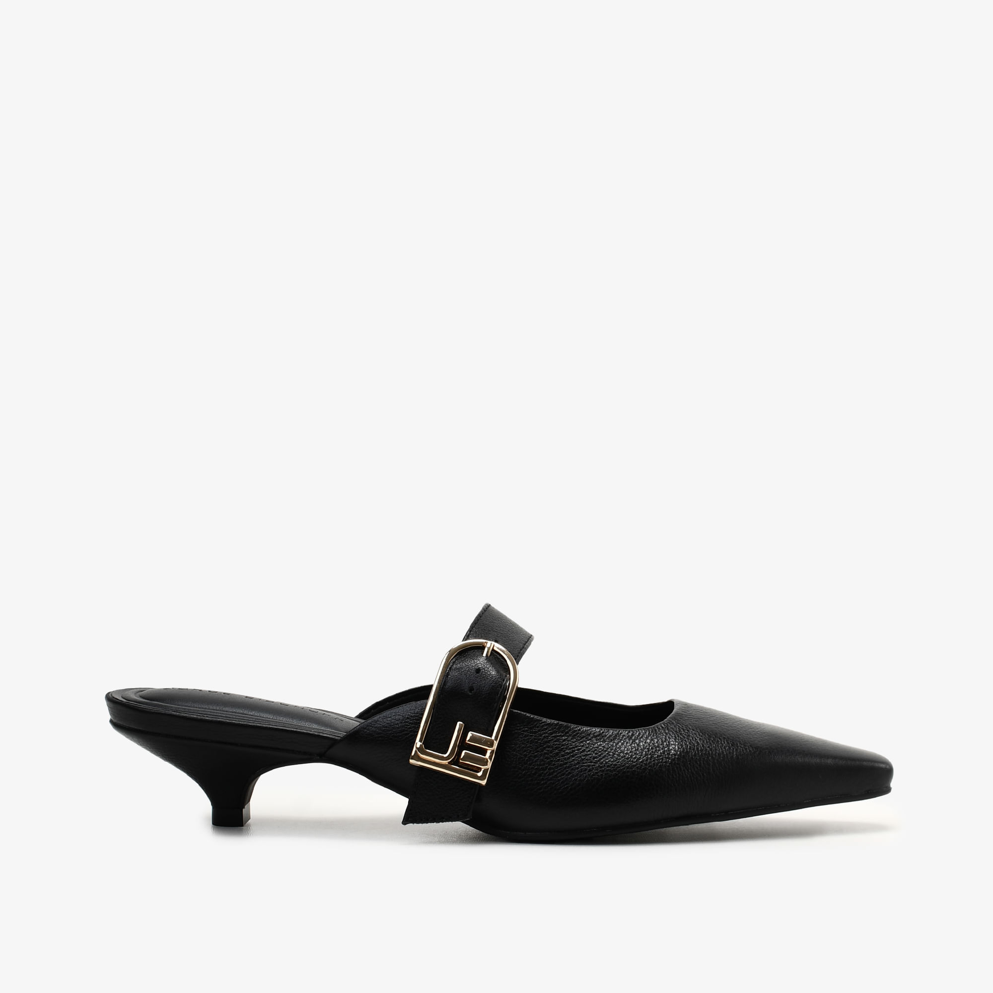 Mule Preto Couro