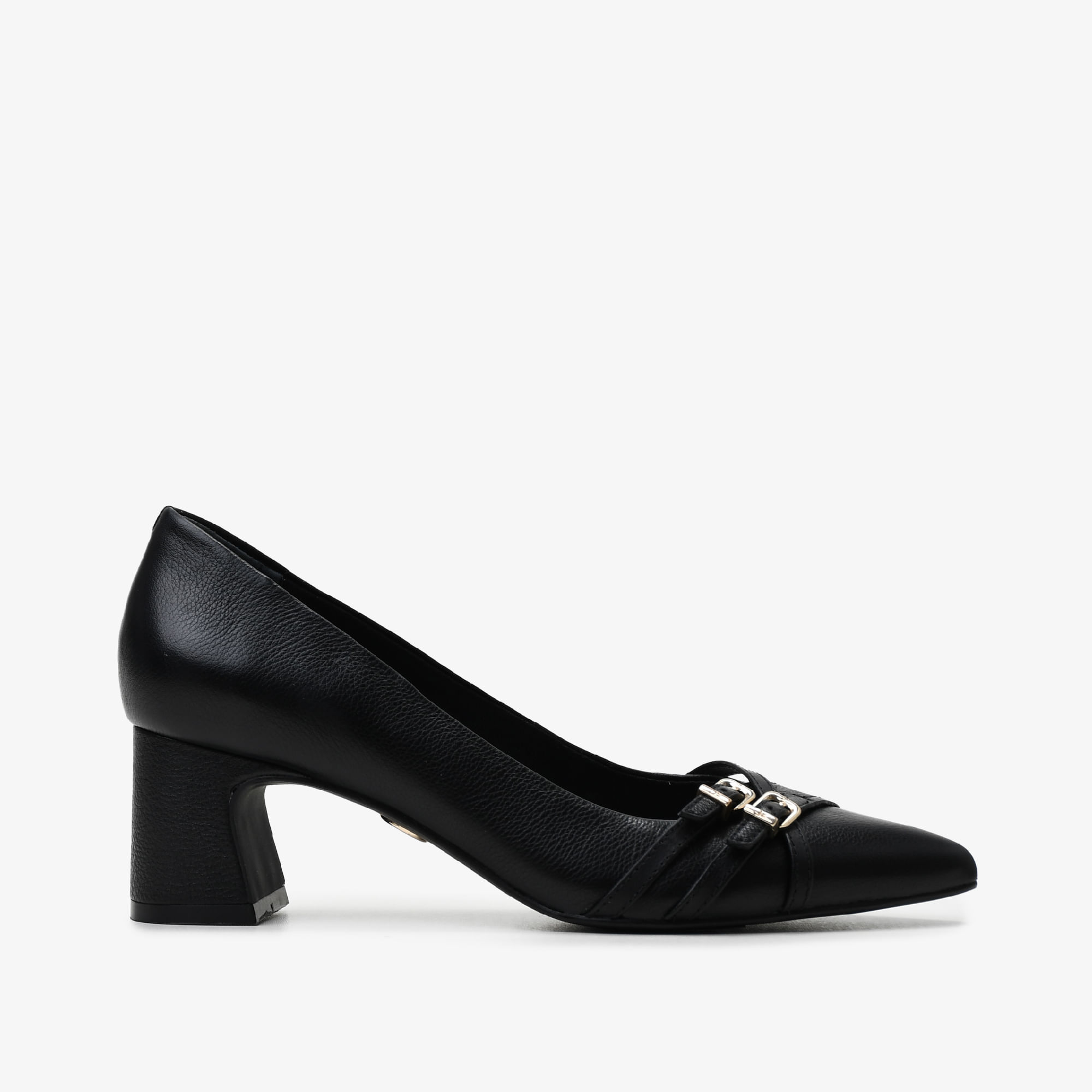 Scarpin Preto Couro