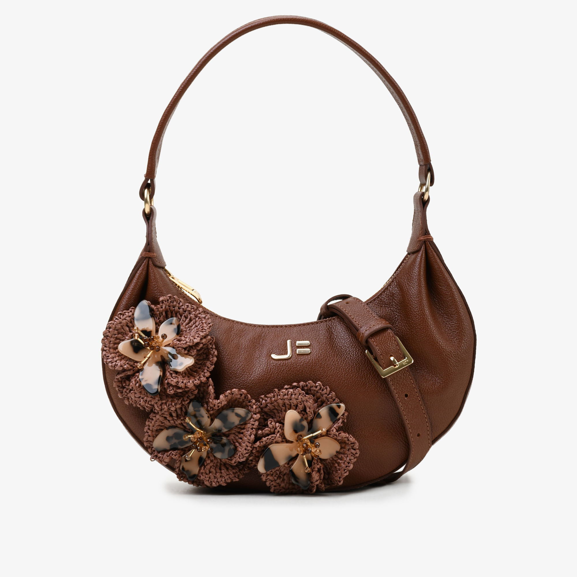 Bolsa Hobo Marrom Tabaco Couro
