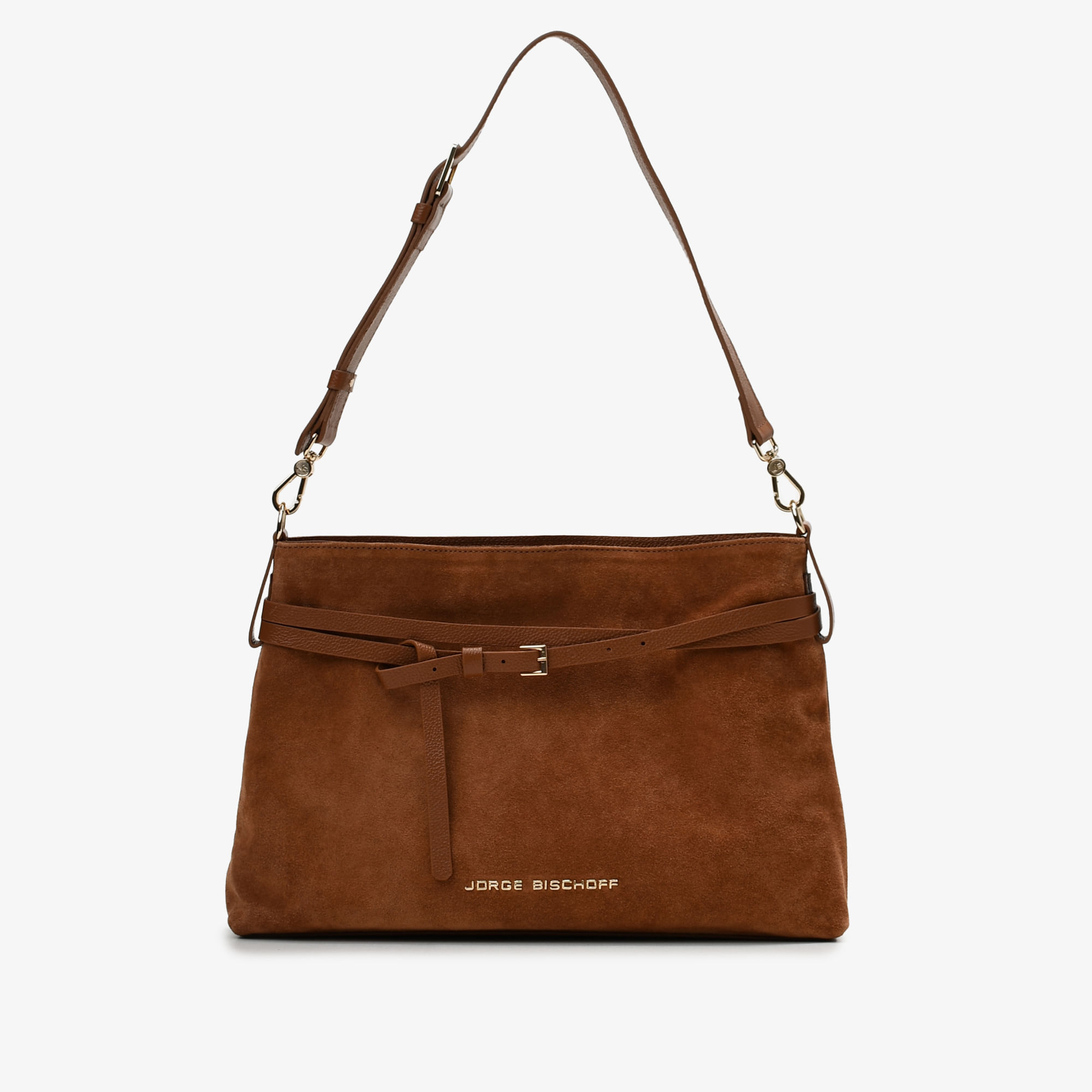 Bolsa De Ombro Caramelo Mascavo Camurça
