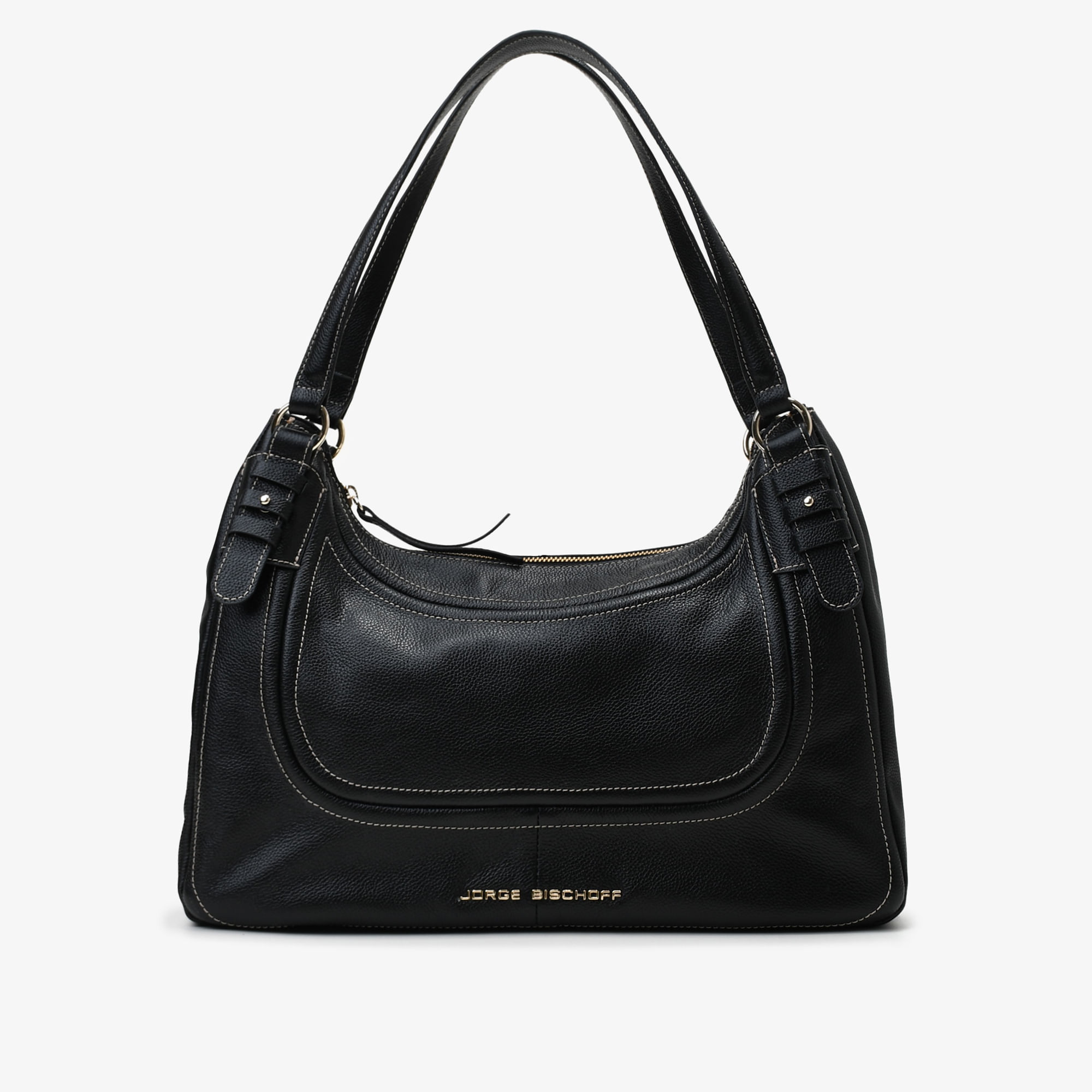 Bolsa Hobo Preto Couro