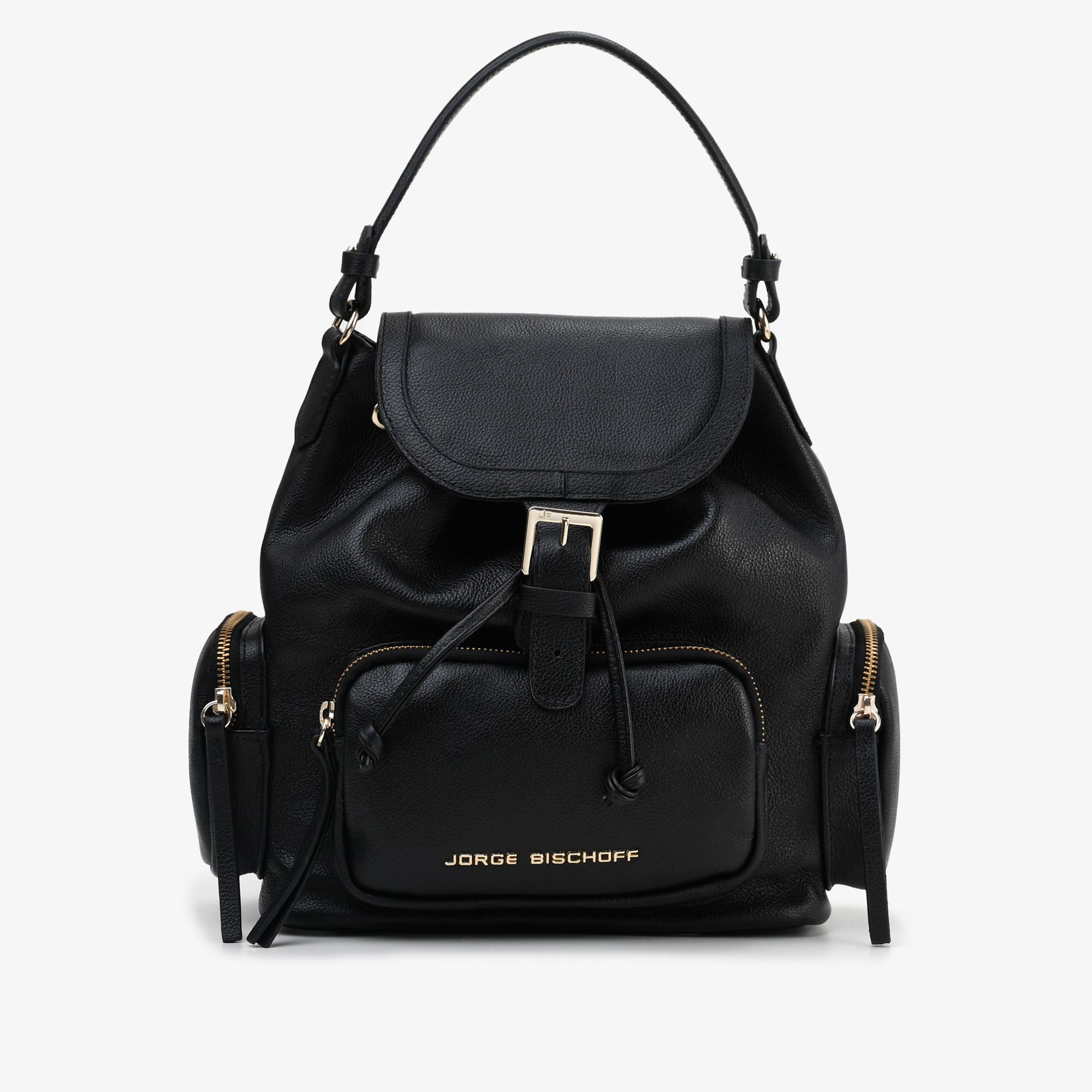 Mochila Preto Couro