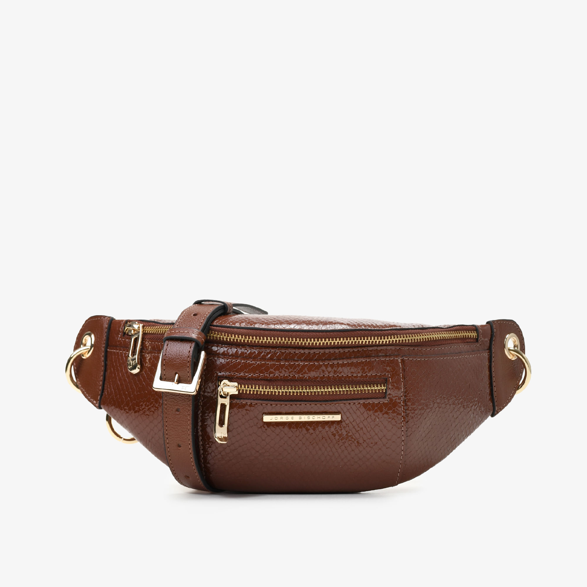 Bolsa Belt Bag Marrom Tabaco Couro