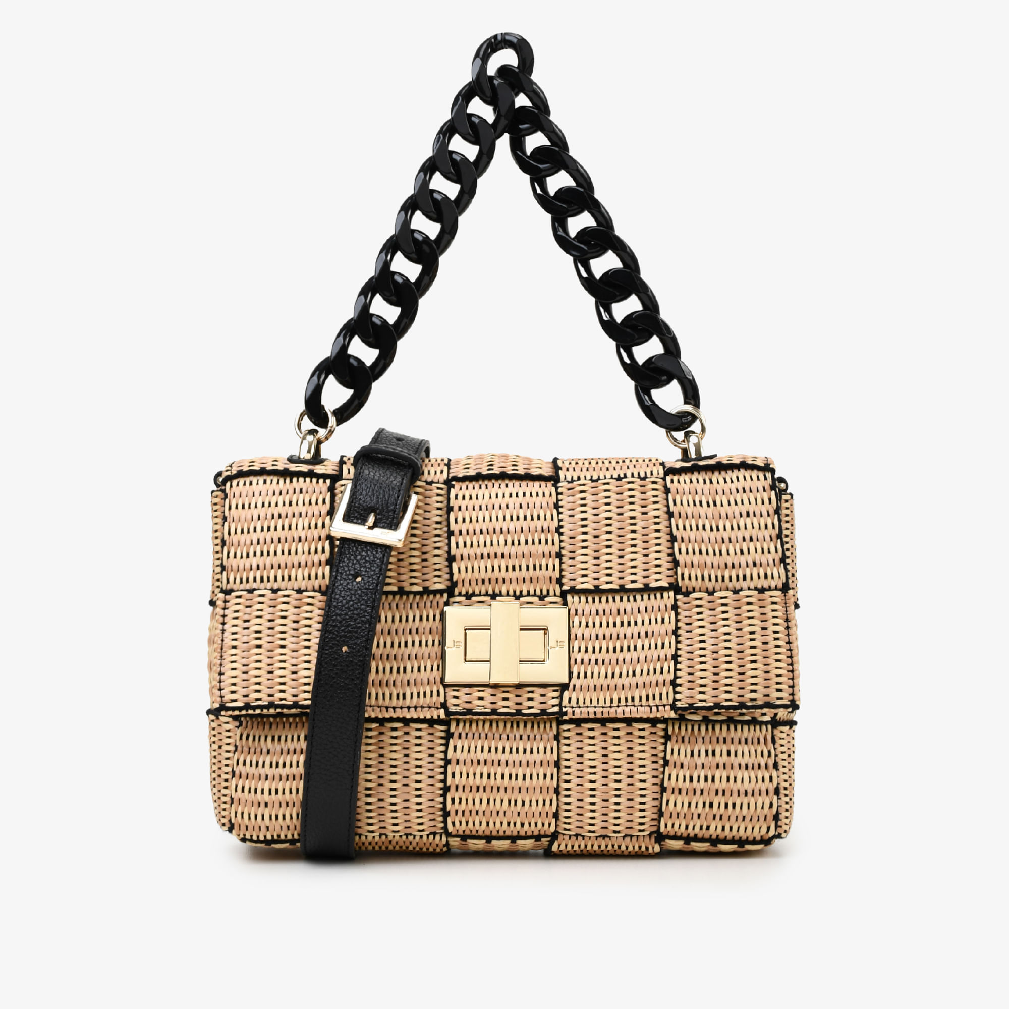 Bolsa Transversal Natural Nude Ráfia