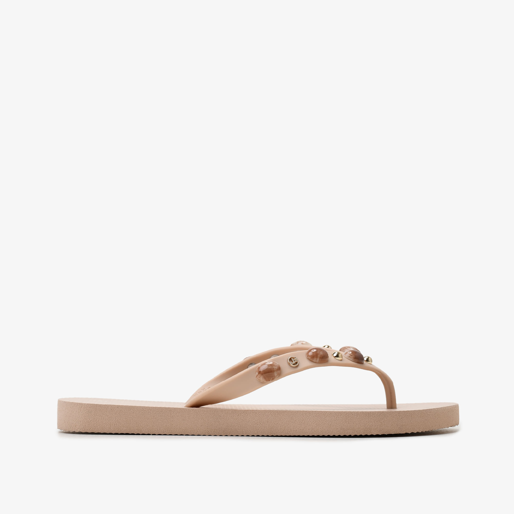 Chinelo Flat Nude Esferas
