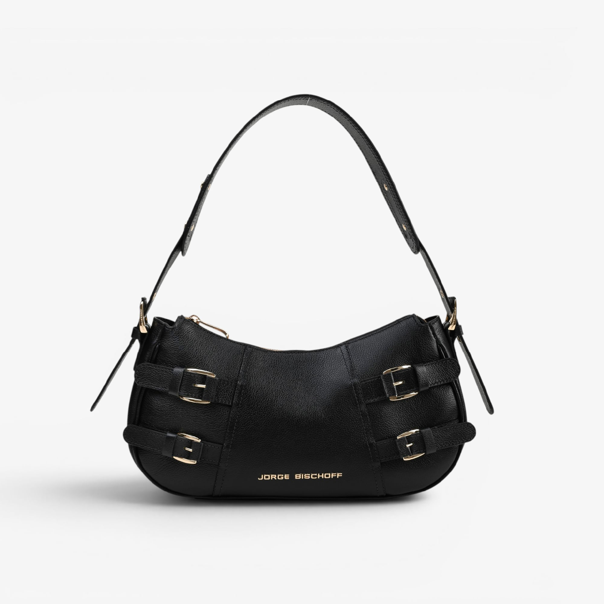 Bolsa De Ombro Preto Couro