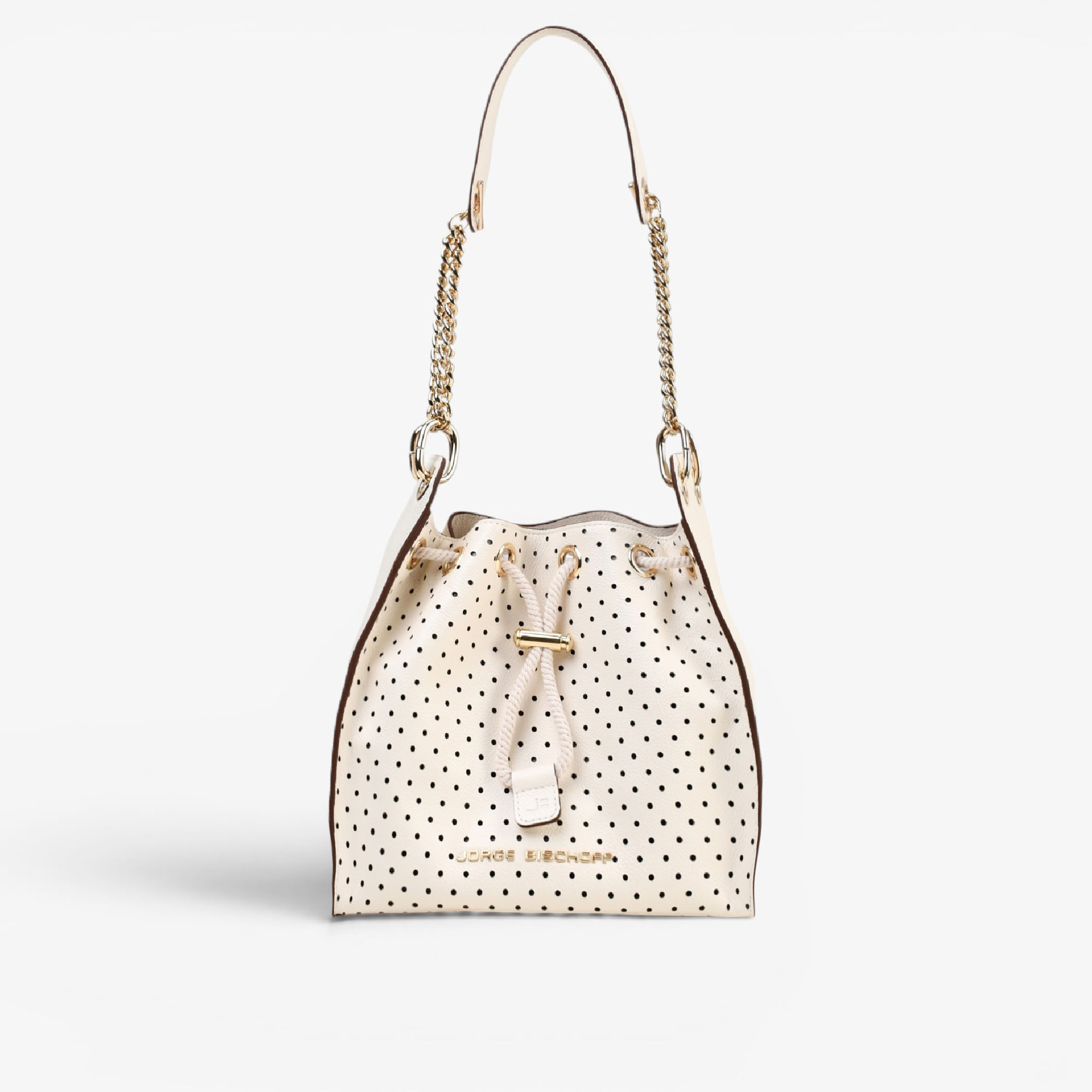 Bolsa Saco Off White Algodão Couro
