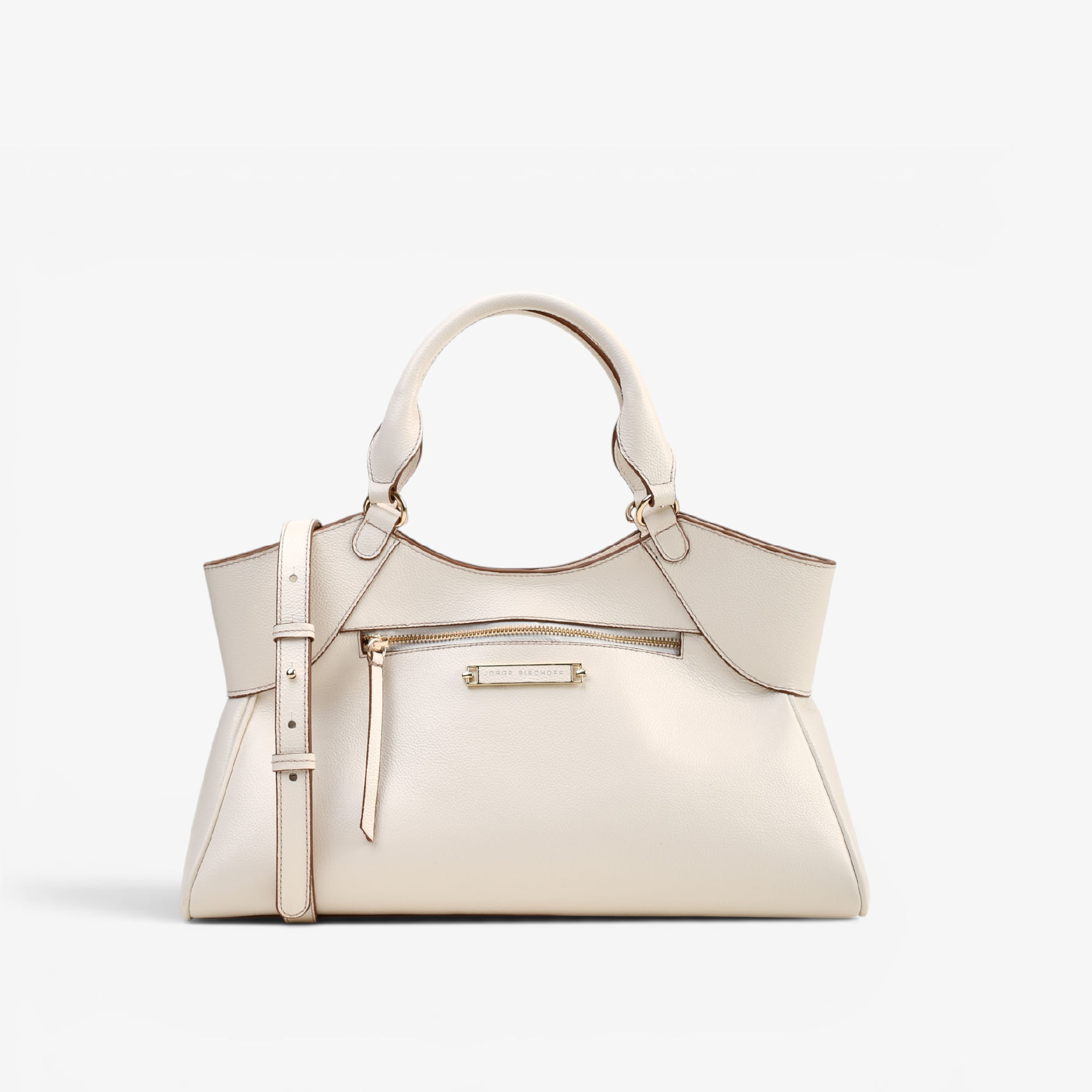 Bolsa Tote Off White Algodão Couro